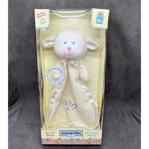 Vintage Animal Alley Baby Lamb Lovey Security Blanket Satin Trim Toys R Us EXCL